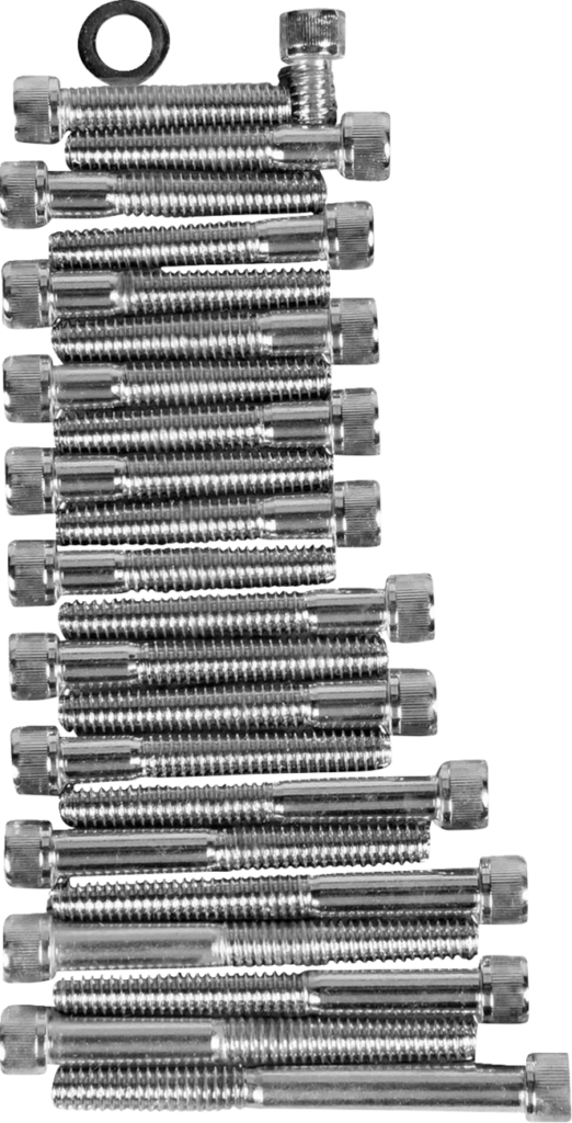 Drag Specialties Bolt Set - Cam/Primary/Sprocket Cover - Socket-Head/Knurled - '86-'90 Sportster