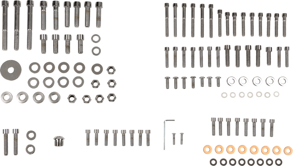 Drag Specialties Bolt Kit - Complete Motor - Smooth/Socket-Head - '87-'94 FXR/Touring