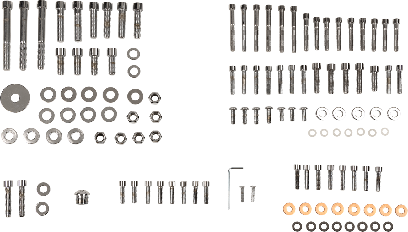 Drag Specialties Bolt Kit - Complete Motor - Smooth/Socket-Head - '87-'94 FXR/Touring