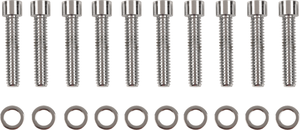 Drag Specialties Bolt Kit - Cam Cover - Smooth - Chrome - '99-'17 Twin Cam