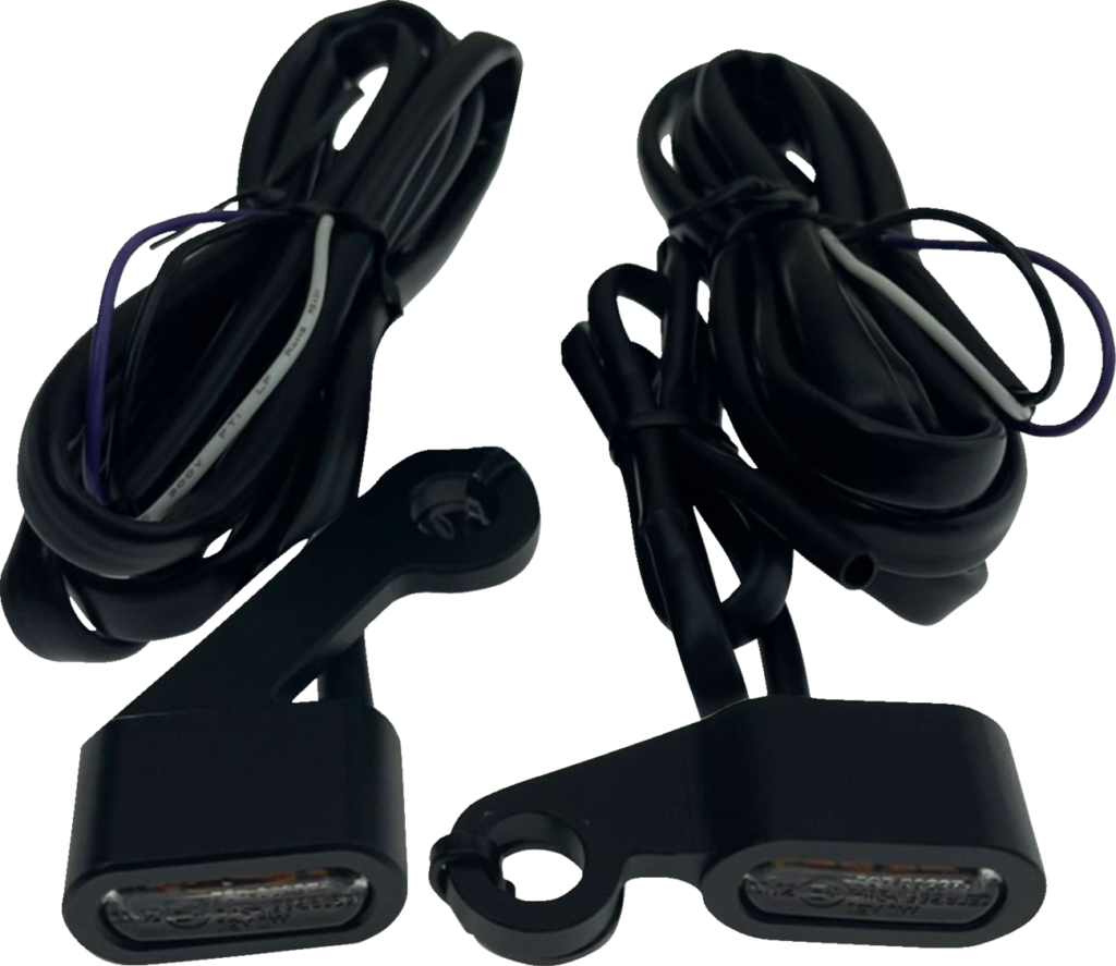 Drag Specialties Marker Lights - Black - Smoke Lens - '04-'13 XL (Pair)