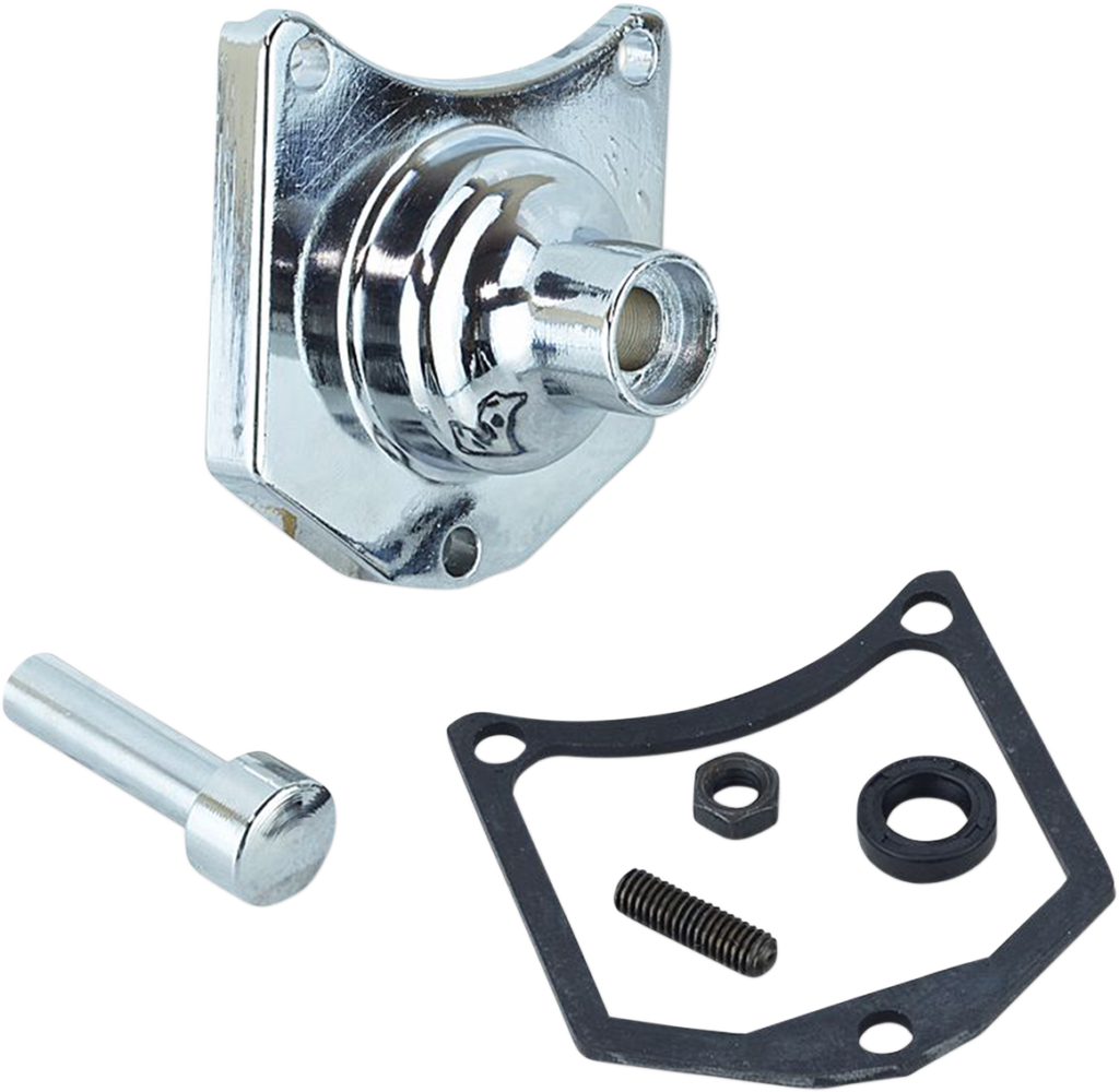 Drag Specialties End Cover - Solenoid/Starter Button - Chrome