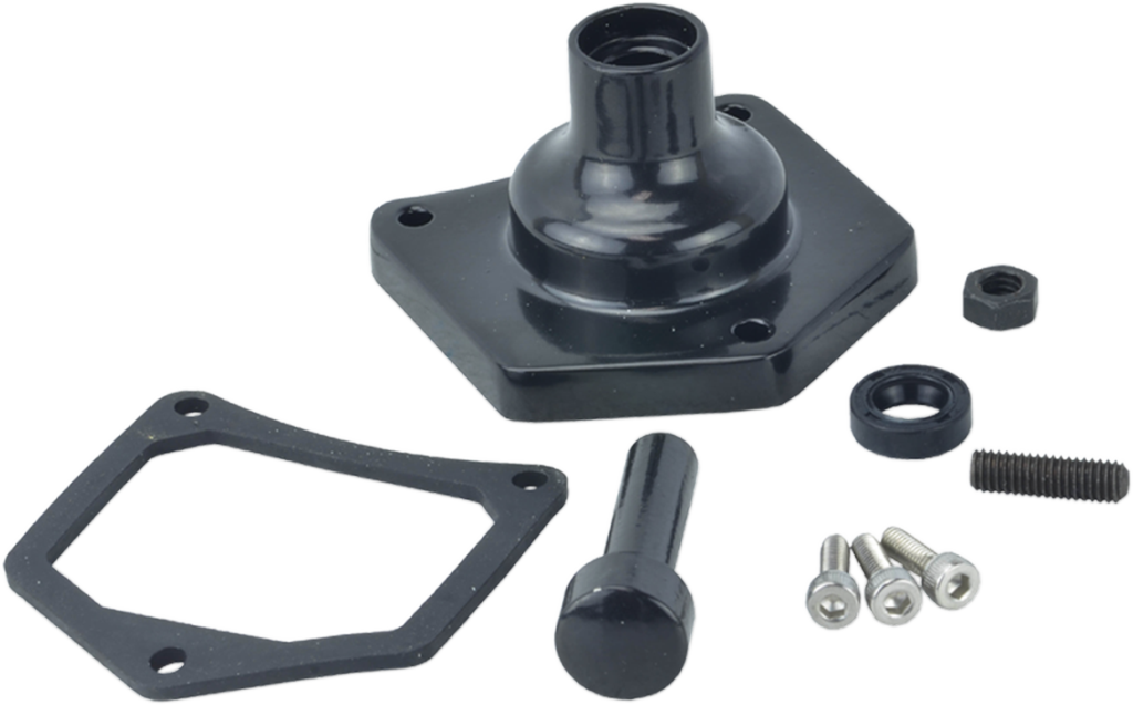 Drag Specialties End Cover - Solenoid/Starter Button - Gloss Black