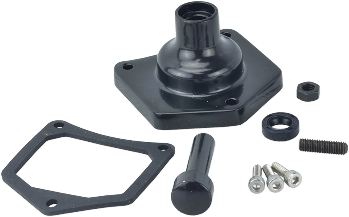 Drag Specialties End Cover - Solenoid/Starter Button - Gloss Black