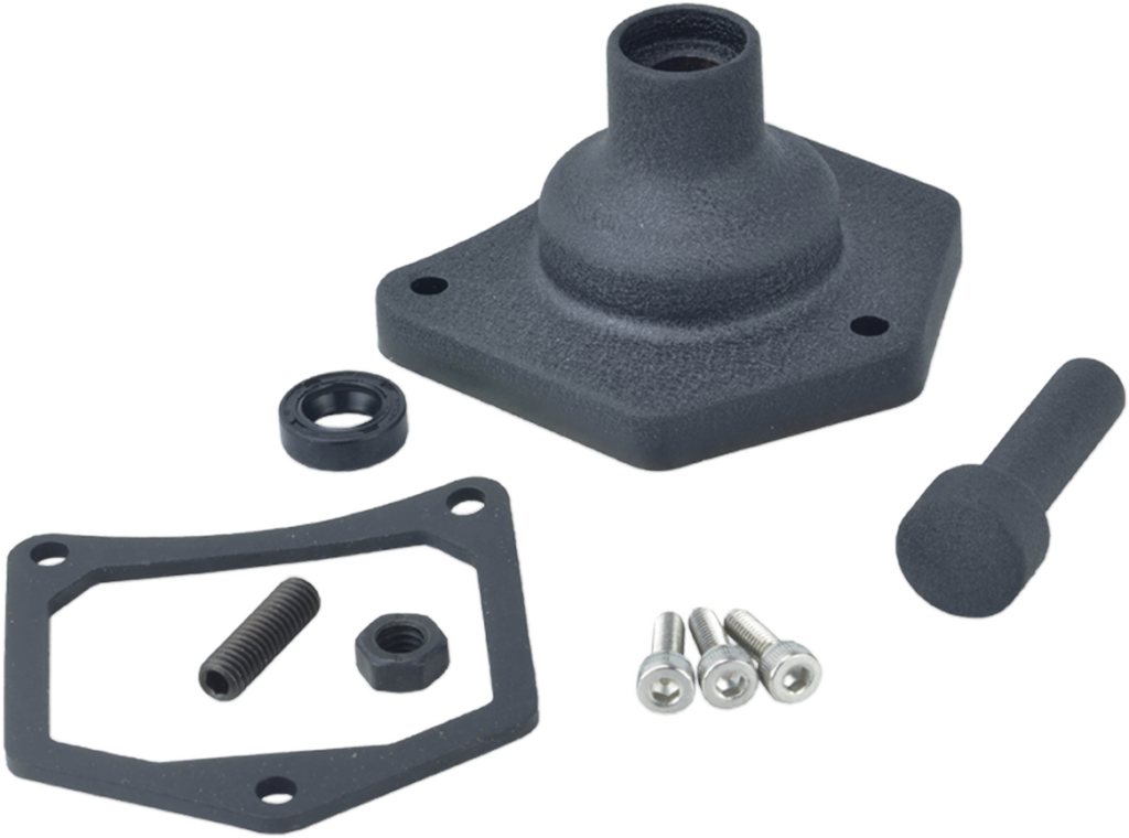 Drag Specialties End Cover - Solenoid/Starter Button - Black Wrinkle
