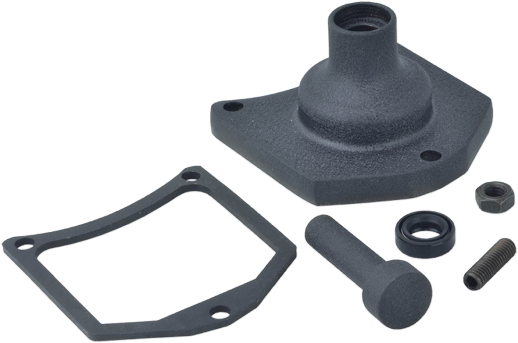 Drag Specialties End Cover - Solenoid/Starter Button - Black Wrinkle