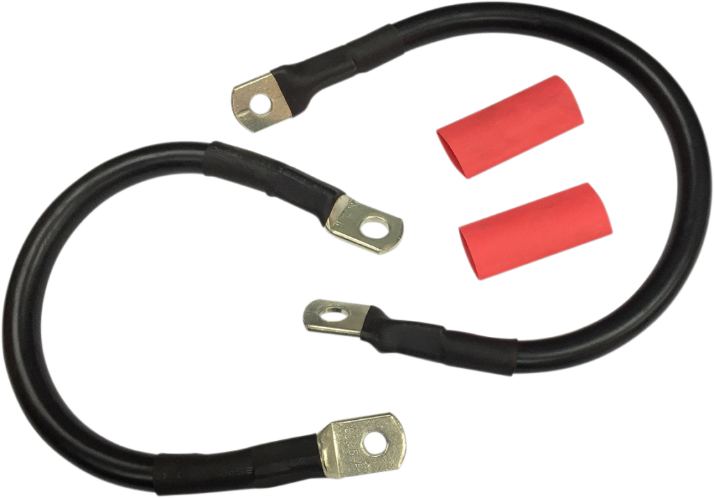 Drag Specialties Black Battery Cable Set - '00-'08 Softail