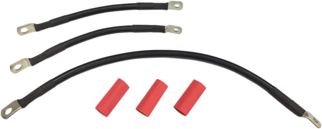Drag Specialties Black Battery Cable Set - '91-'93 Dyna