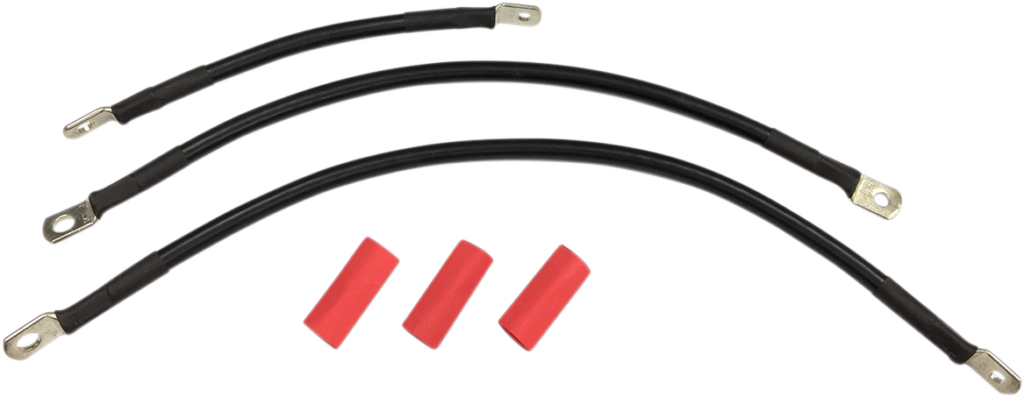 Drag Specialties Black Battery Cable Set - '84-'88 Softail