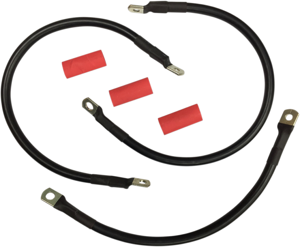 Drag Specialties Black Battery Cable Set - '82-'88 FXR