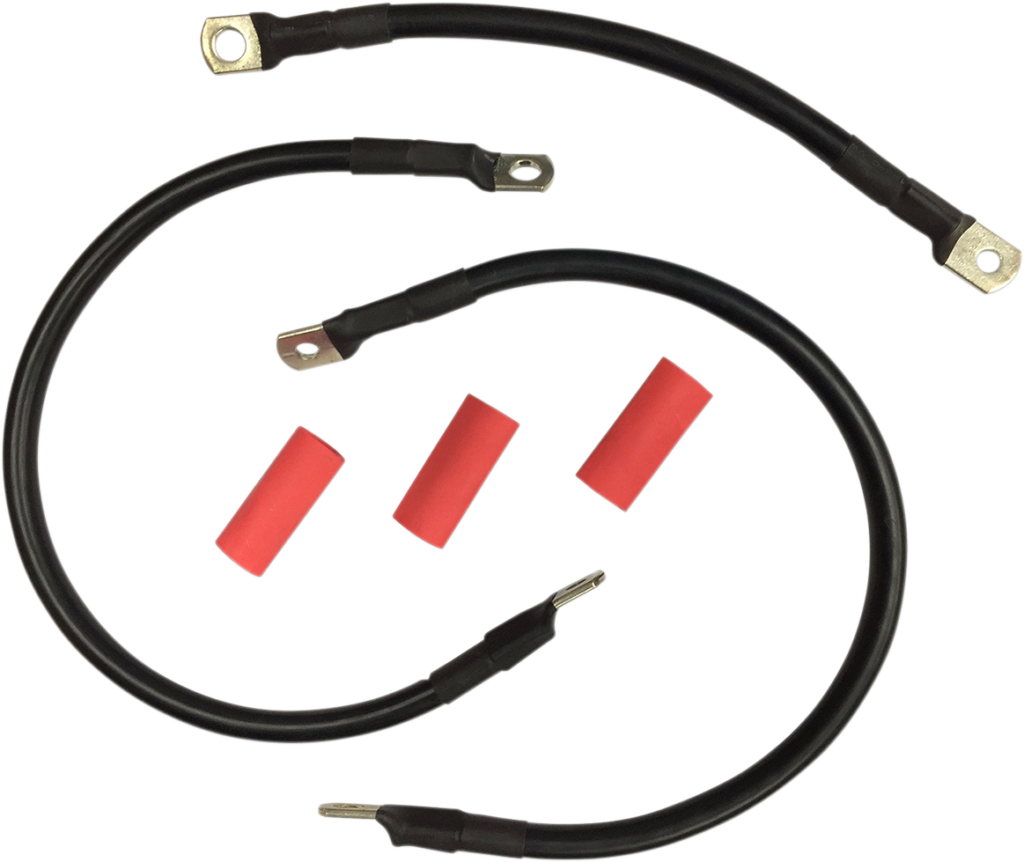 Drag Specialties Black Battery Cable Set - '65-'84 FL
