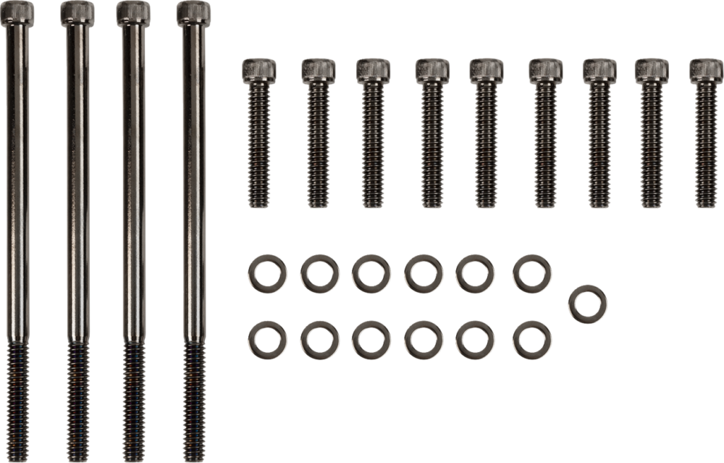 Drag Specialties Bolt Kit - Primary Cover - Knurled - Black/Chrome - '07-'16 Touring