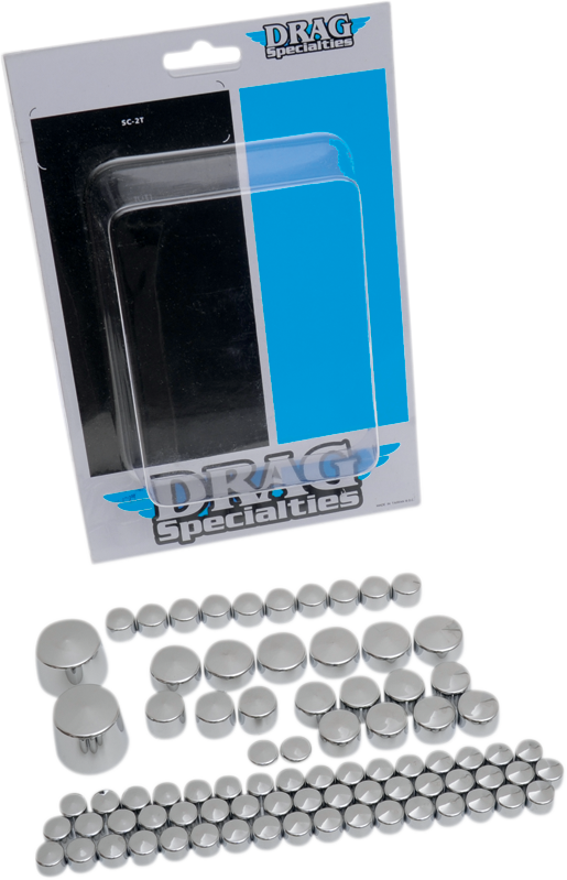 Drag Specialties Bolt Cover Kit - Standard/Engine - Chrome - '07-'10 Softail