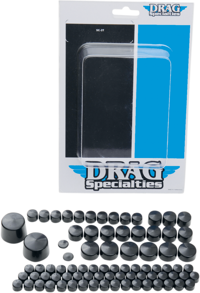 Drag Specialties Bolt Cover Kit - Standard/Engine - Black - '07-'10 Softail