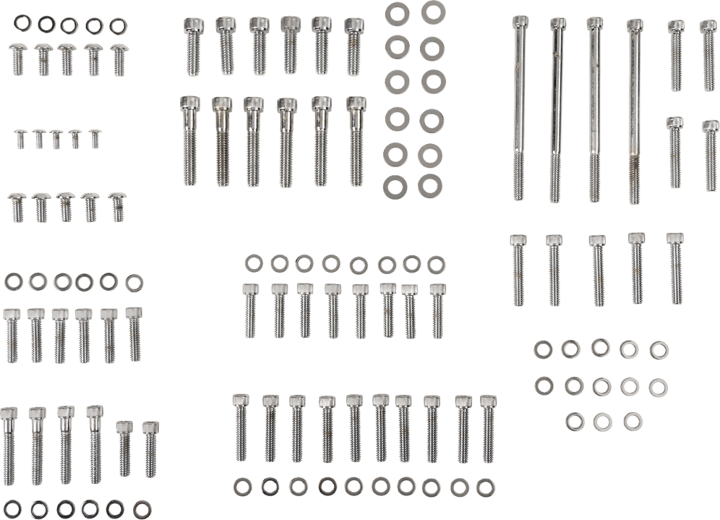 Drag Specialties Bolt Kit - Complete Motor - Knurled/Socket-Head - '07-'17 Softail/Dyna