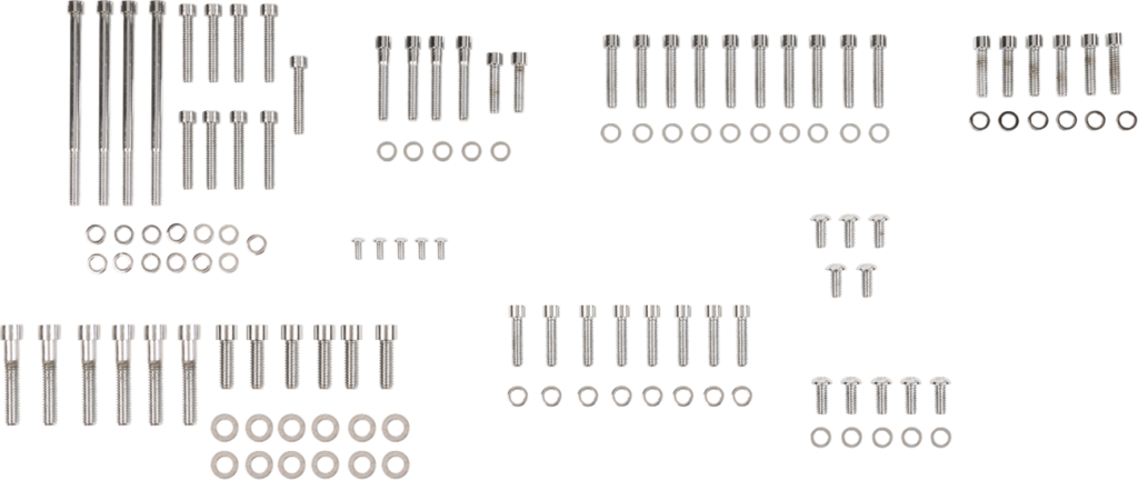 Drag Specialties Bolt Kit - Complete Motor - Smooth/Socket-Head - '07-'17 Softail/Dyna