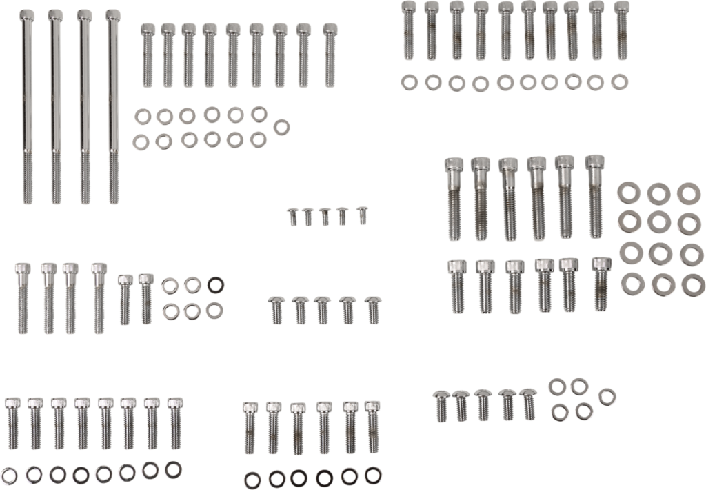 Drag Specialties Bolt Kit - Complete Motor - Knurled/Socket-Head - '07-'16 Touring