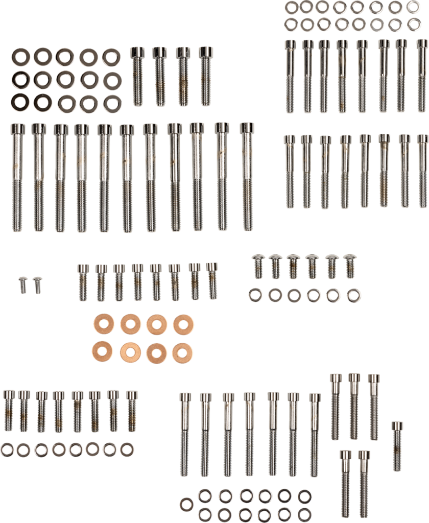 Drag Specialties Bolt Kit - Complete Motor - Smooth/Socket-Head - '04-'21 Sportster