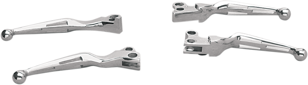 Drag Specialties Slotted Wide Blade Lever Set - Chrome (Pair)