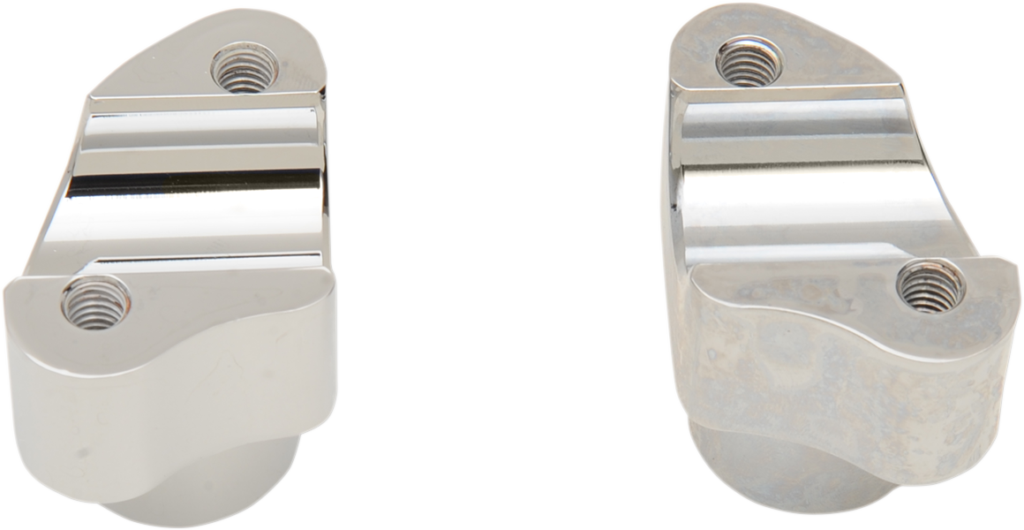 Drag Specialties Buffalo Billet Aluminum Handlebar Risers - 1-1/2" - Chrome (Pair)