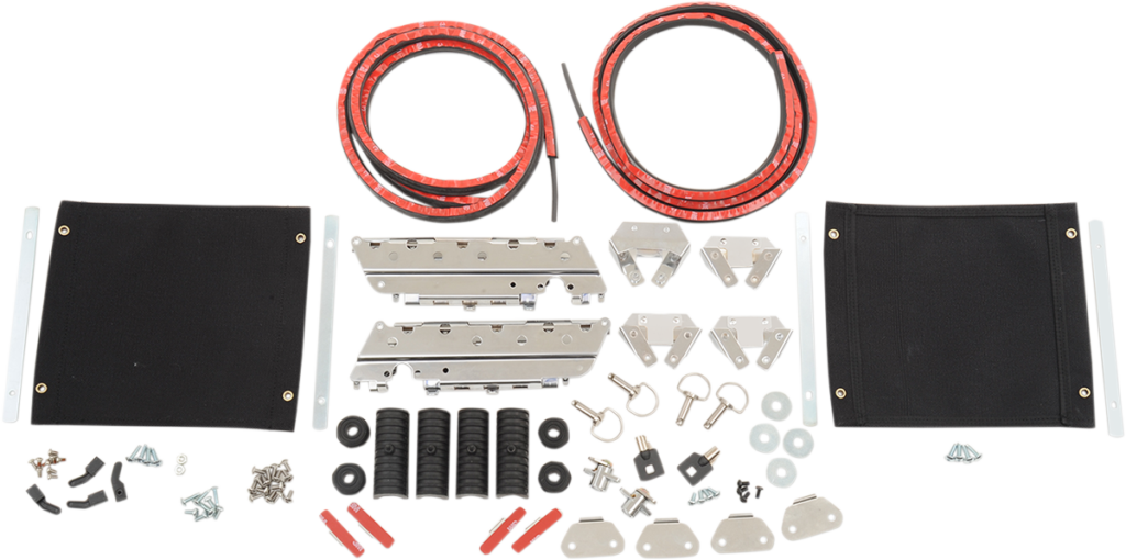 Drag Specialties Saddlebag Hardware with Tether - FLH/FLT '93-'13