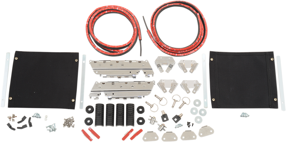 Drag Specialties Saddlebag Hardware with Tether - FLH/FLT '93-'13
