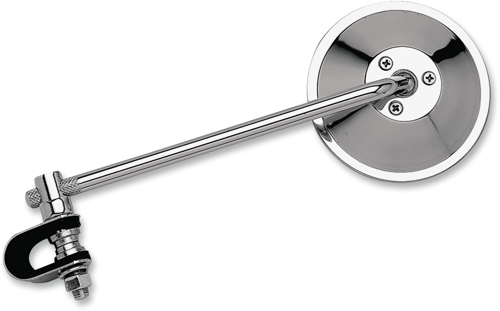 EMGO Mirror - Side View - Round - 8" Stem - Chrome - Each - Universal