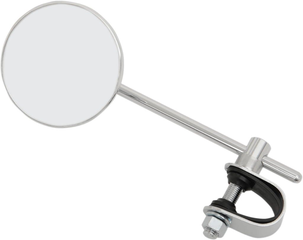 EMGO Mirror - Side View - Round - Chrome - 6" Stem - Left/Right - Each