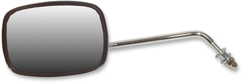 EMGO Mirror - Side View - Plain Face/Rectangle - Short Stem - Left - Bolt-On - Each