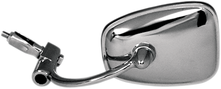 EMGO Mirror - Side View/Bar End - Rectangle - Curved - Chrome