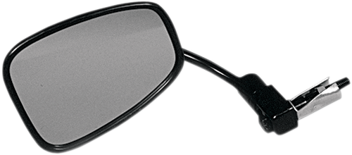 EMGO Mirror - Side View/Bar End - Rectangle - Curved - Black