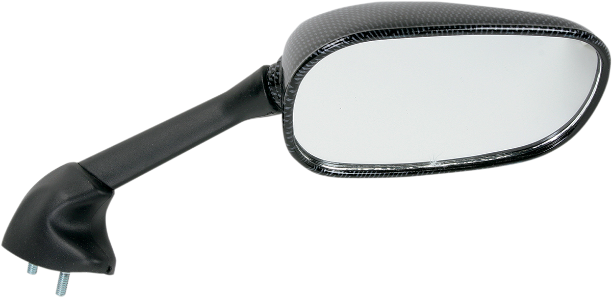 EMGO Mirror - Side View - Black/Carbon Fiber - Rectangle - Right - Yamaha