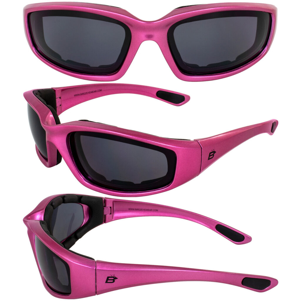 Birdz Oriole Riding Sunglasses — Pink / Smoke Antifog
