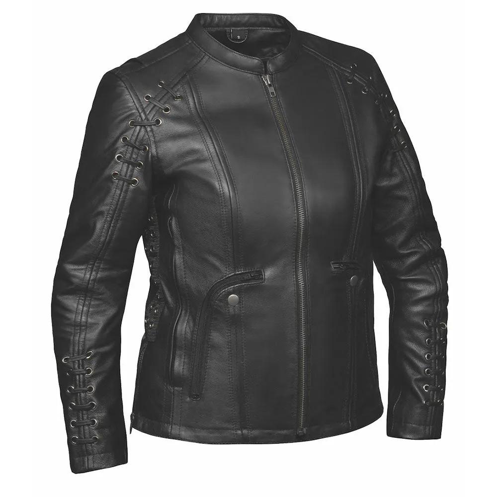 Alter Ego Raven - Women's Premium Leather Motorcycle Jacket