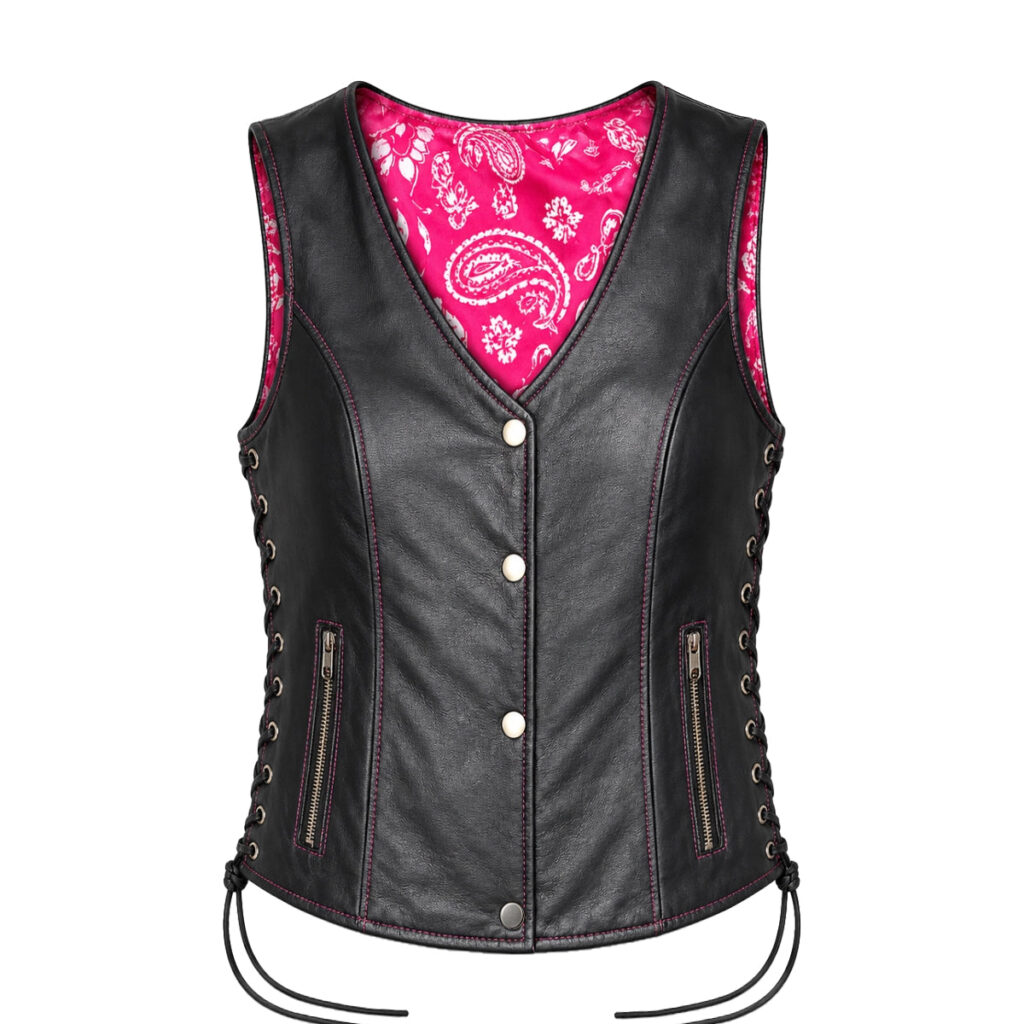 Alter Ego Liberty Cut - Women's Premium Leather Motorcycle Vest