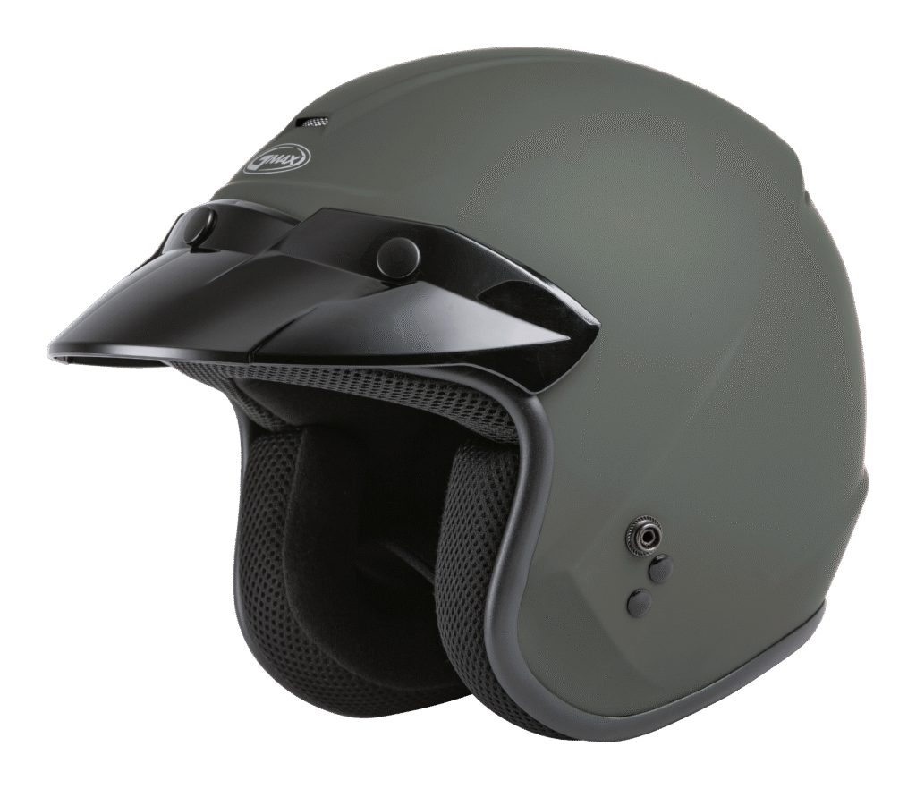 GMAX OF-2 Open-Face Helmet – Matte Green