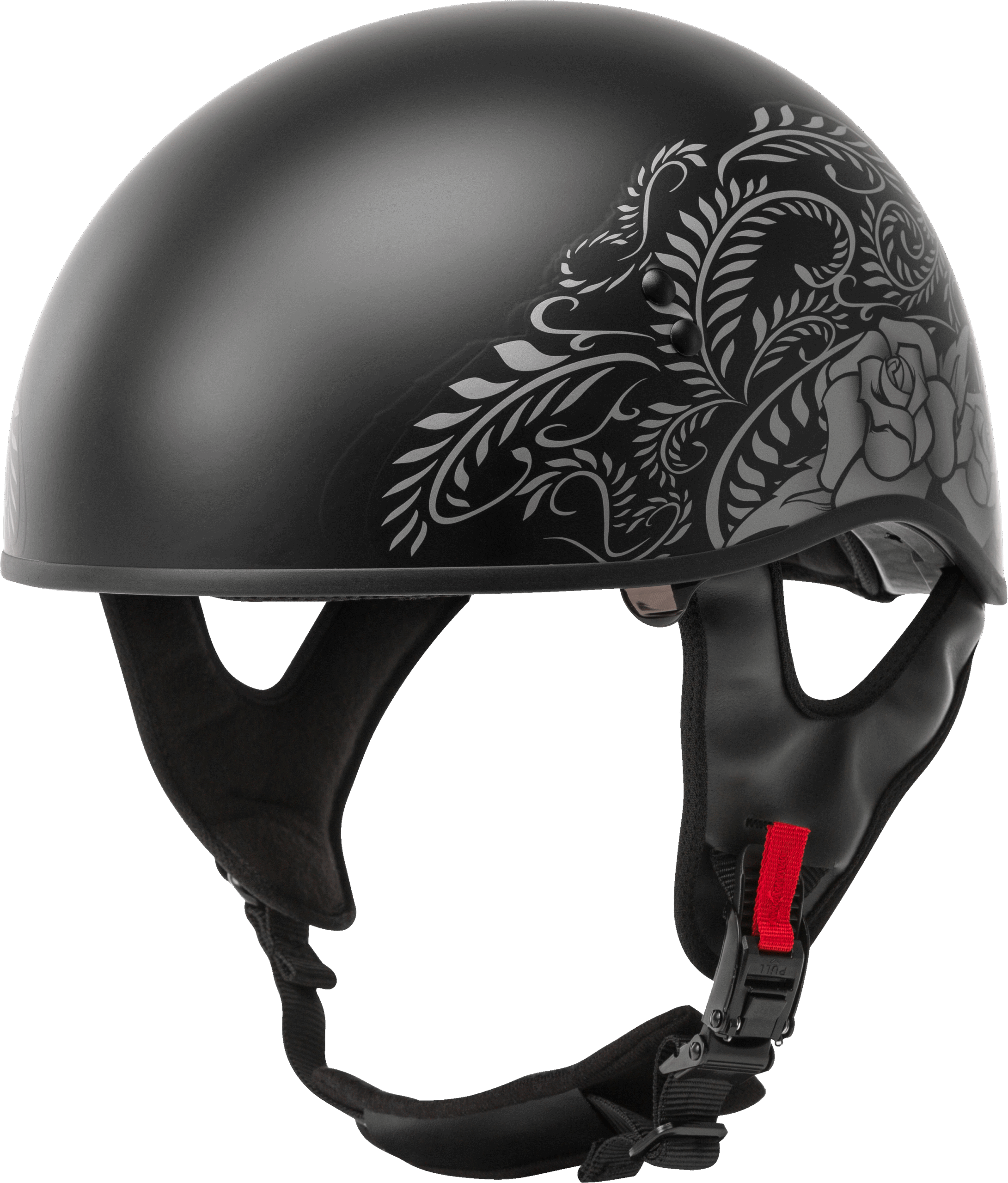 GMAX HH-65 Naked Rose Helmet – Matte Black/Silver