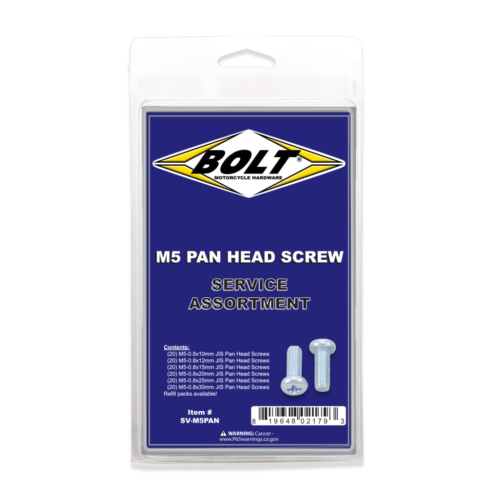 BOLT M5 Pan Head Phillips Assortment 120 Piece Kit — SV-M5PAN