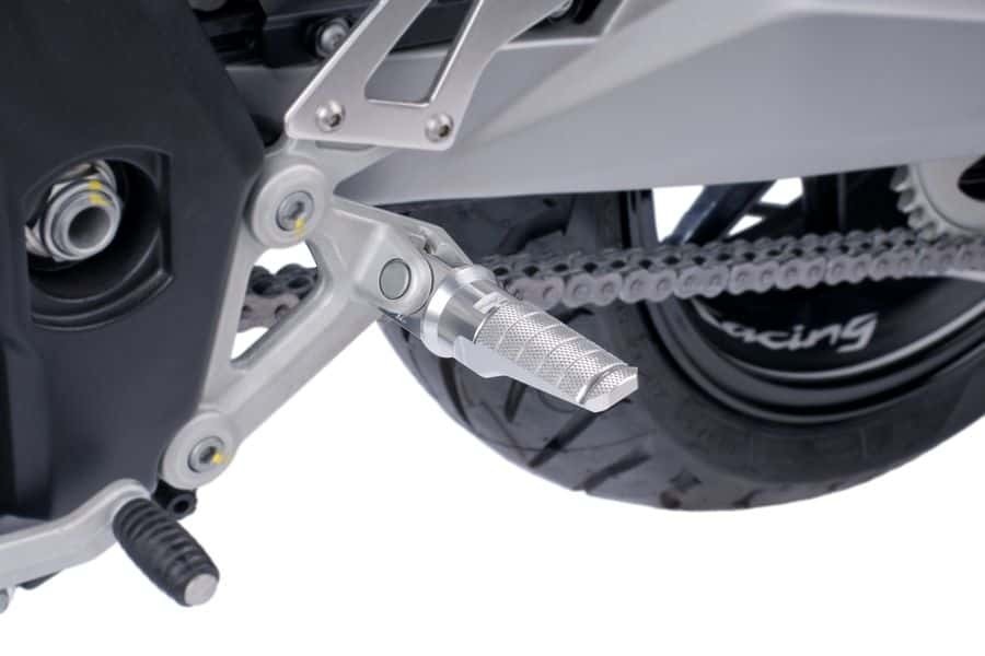 PUIG Footpegs Racing Silver Pair — 6301P
