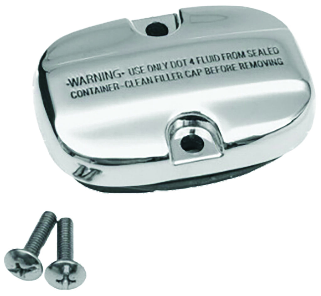HARDDRIVE Rear Brake Master Cylinder Cover Touring 1999–2004 Softail 2000–2005 — 053740