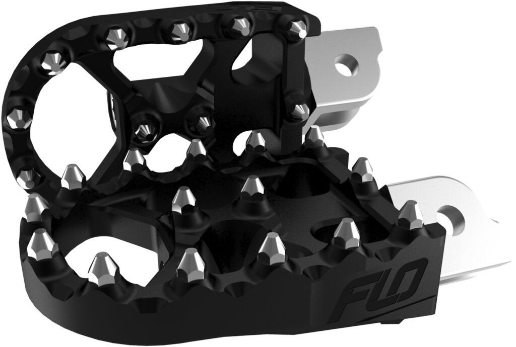 FLO MOTORSPORTS Moto Style Footpeg Set Black M8 Softail — FPEG-800-3 BLK