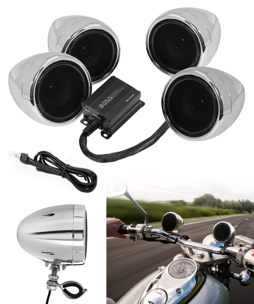BOSS AUDIO Mc470 Speaker System 1000W Chrome 4-Spkr Bt — MC470B