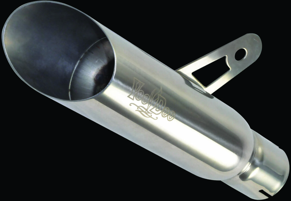 VOODOO Shorty Exhaust Single Muffler Polished — VER1L5P