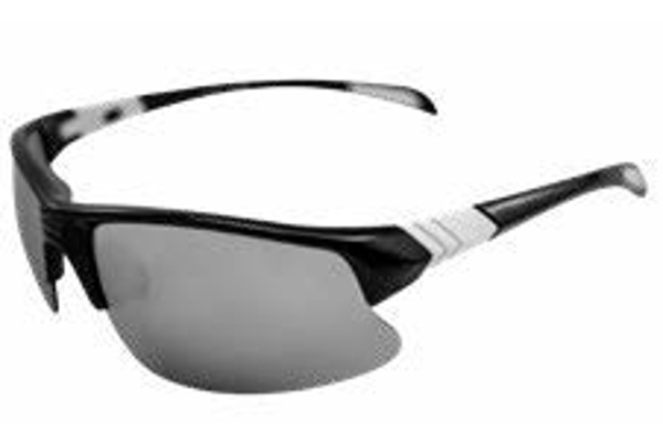 AlterImage Arrow Sunglasses — White / Black / Flash Mirror