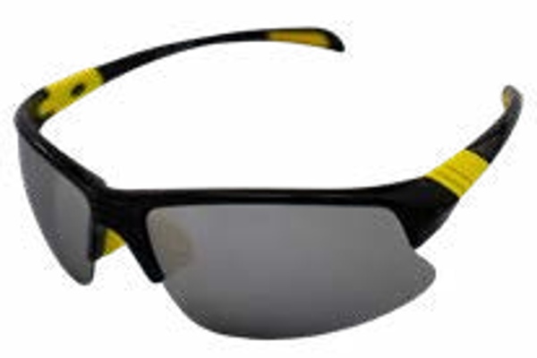 AlterImage Arrow Sunglasses — Yellow / Black / Flash Mirror