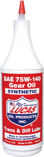 Synthetic Gear Oil 75W140 1 Qt (12/Case Sold Ea)
