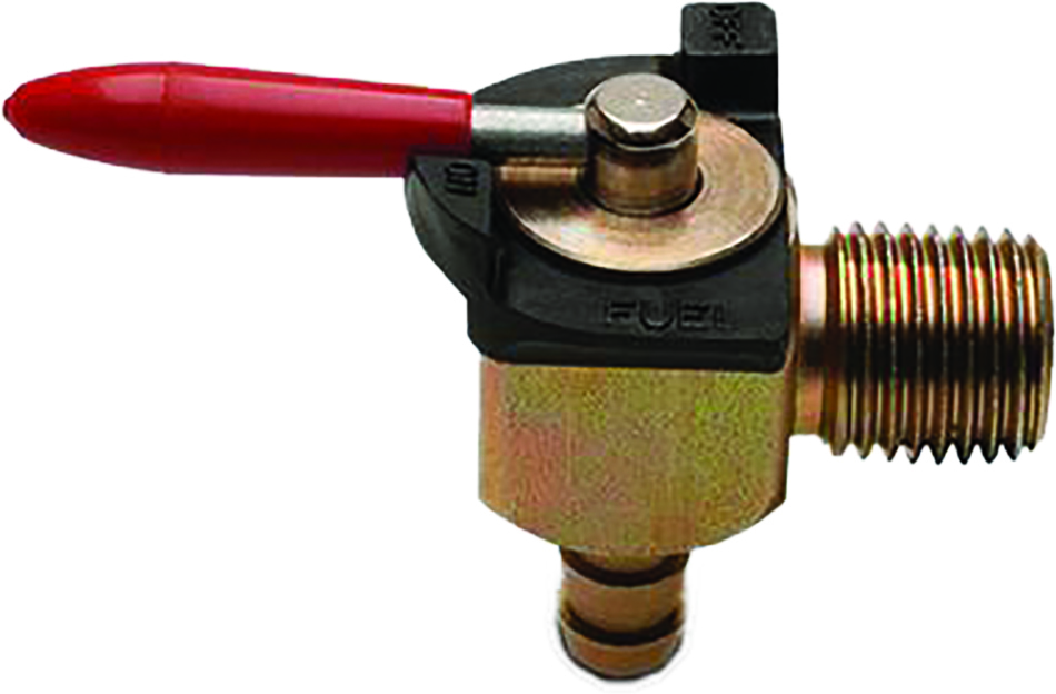 MOTION PRO Fuel Valve 90 Degree 1/4" Npt X 1/4" Barb Vitton Seal — 12-0085