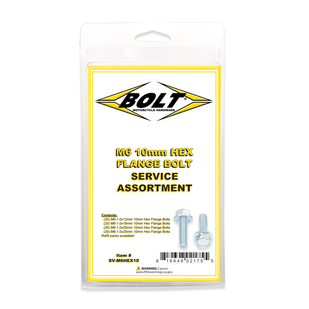 BOLT M6 10 mm Hex Flange Bolt Assortment 80 Piece Kit — SV-M6HEX10