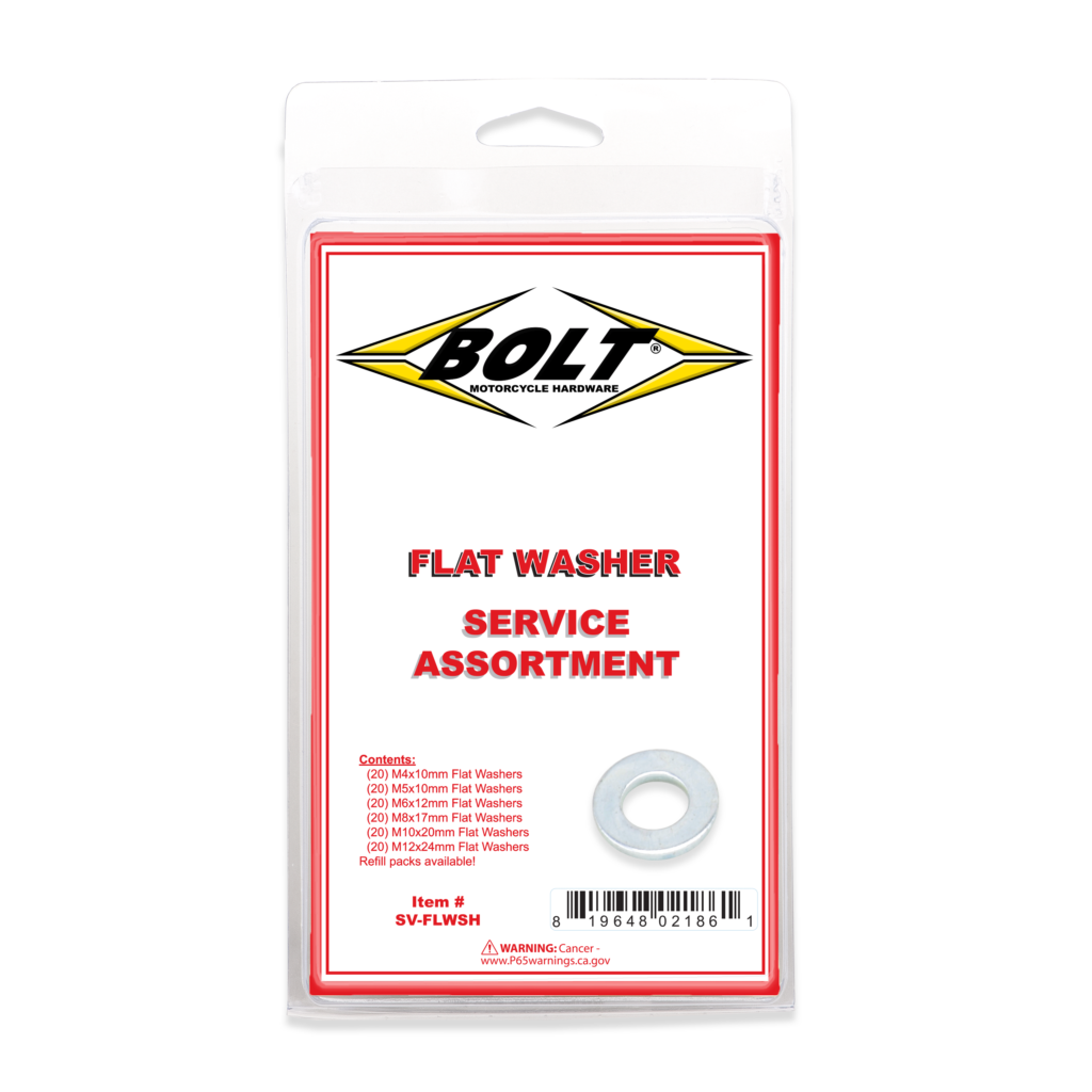 BOLT Flat Washer Assortment 120 Piece Kit — SV-FLWSH