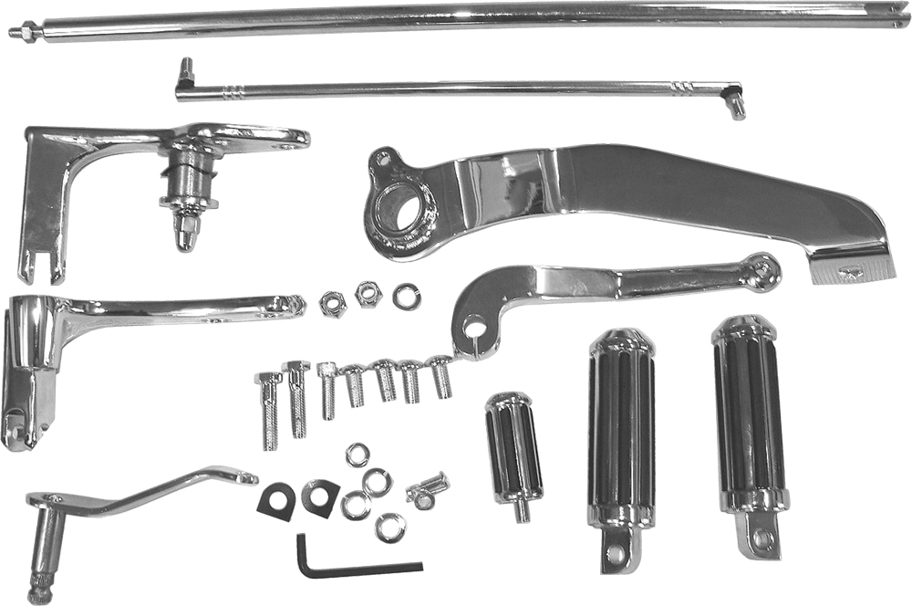 HARDDRIVE Forward Control Kit Chrome Dyna 91-05 — 056095